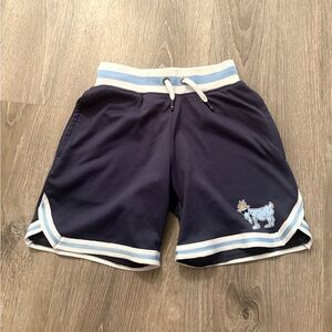 Kids Navy Blue Shorts with Goat Print
